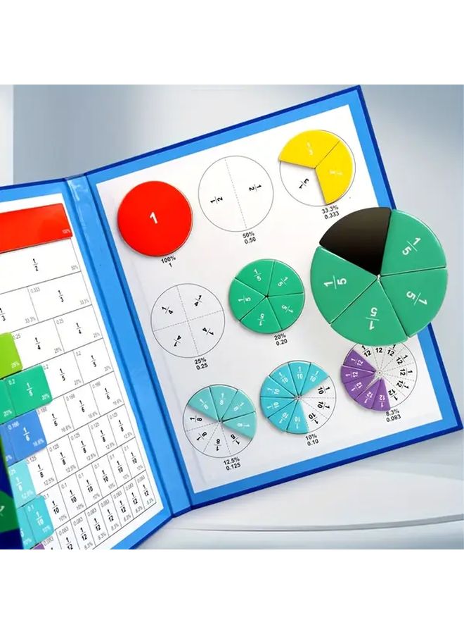 كتاب النقاط المغناطيسي لعبة الكسور لعبة تعليمية أداة تطوير المهارات الرياضية - Image 5